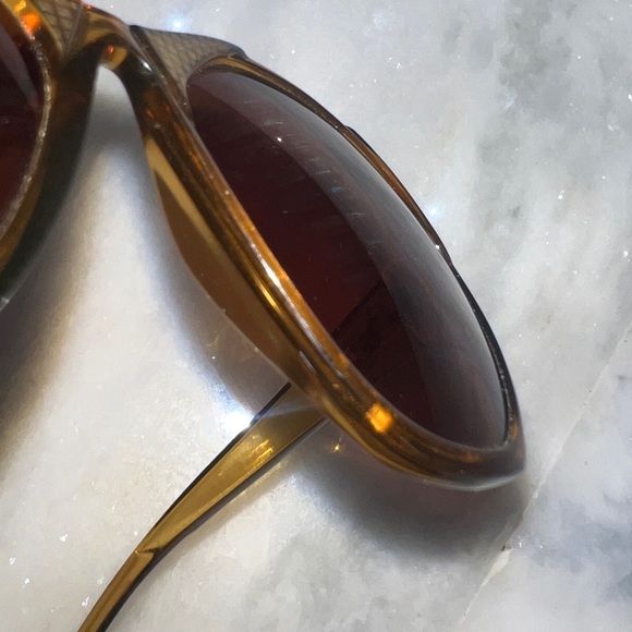VINTAGE Christian Dior Sunglasses Amber Frame/Lenses Made in Germany - Picture 6 of 13